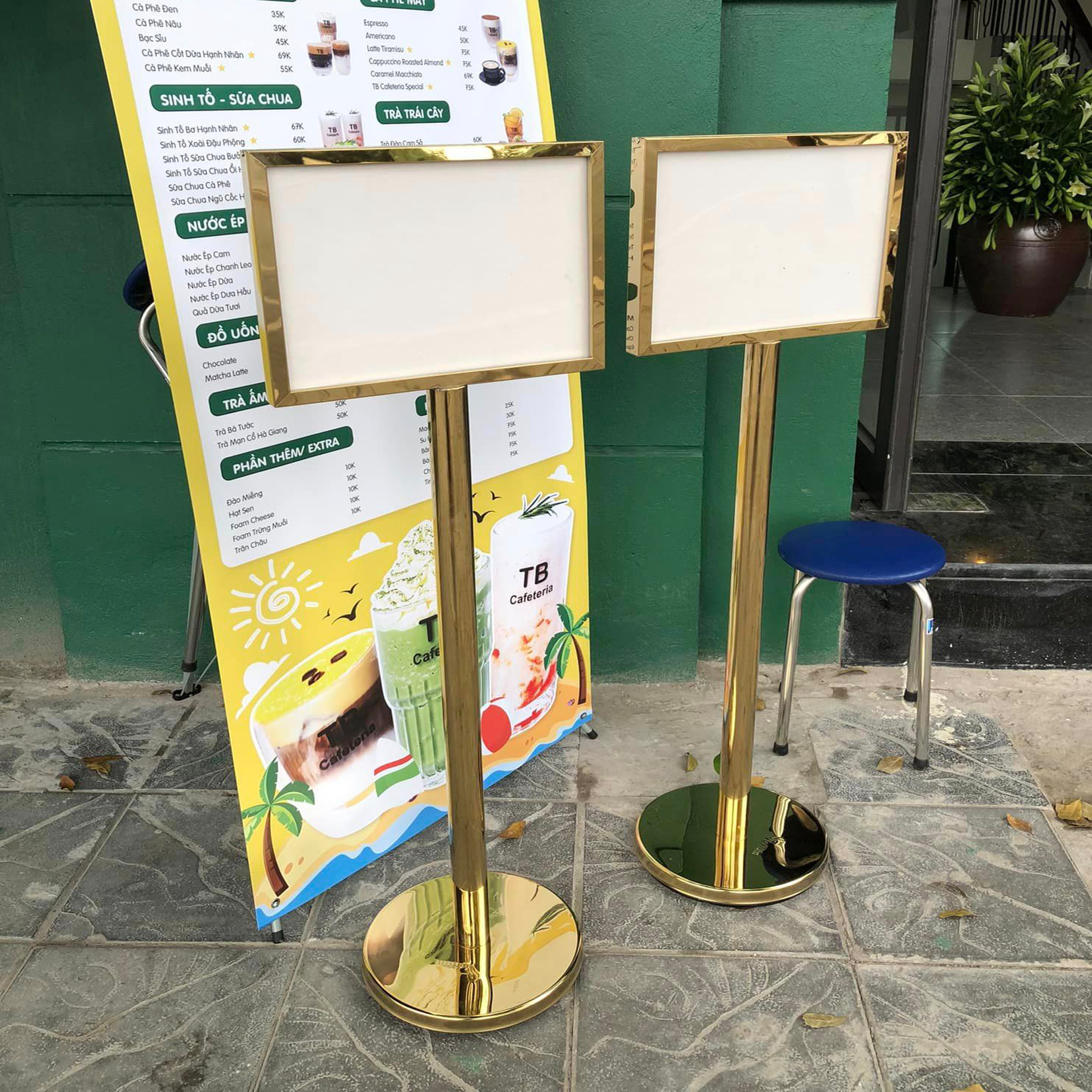 Bảng menu chỉ dẫn 2 mặt B14