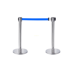 Cột chắn inox dây căng dài 2m màu xanh