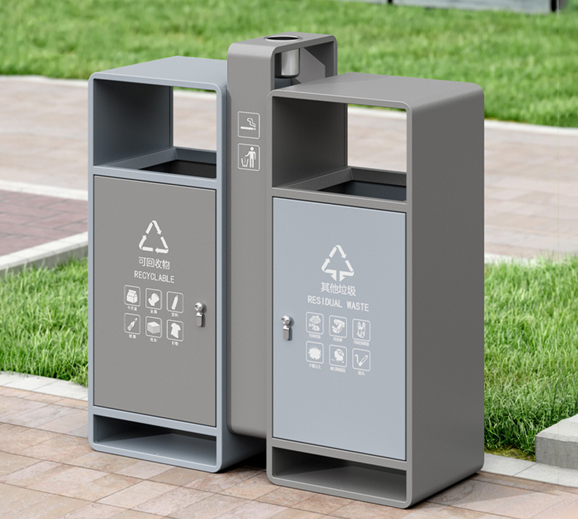 Thùng rác công cộng vietbin để ngoài trời