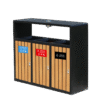 Thùng rác ngoài trời có 3 ngăn phân loại rác ietbin VB-A12BOX3