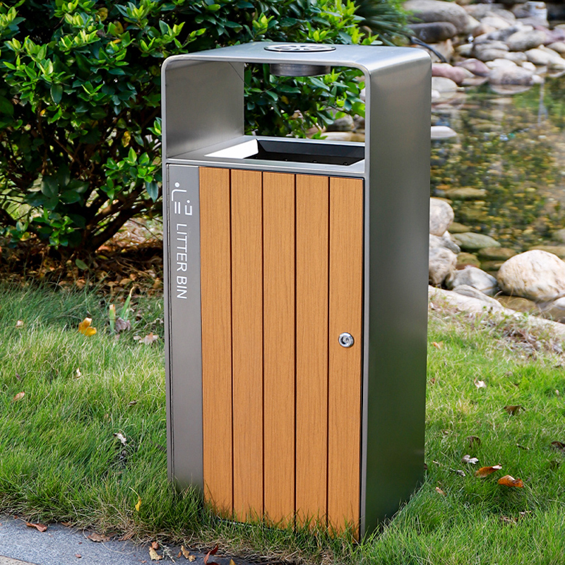 Thùng rác gỗ phun sơn tĩnh điện dày 4mm - VIetbin VB-Box