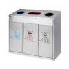 Thùng rác inox 3 ngăn để nơi công cộng A37-D
