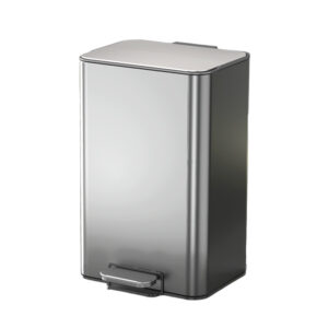 Thùng rác inox chữ nhật có đạp chân Vuông 30 lit cao cấp VB-007