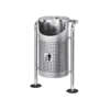 Thùng rác inox treo đơn để ngoài trời Vietbin A37-P