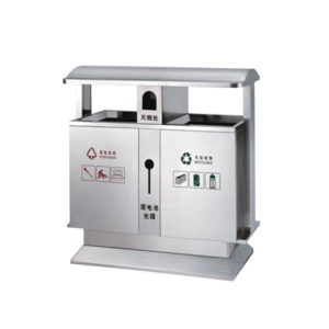 Thùng rác inox có 2 ngăn để ngoài trời Vietbin A58-Ki