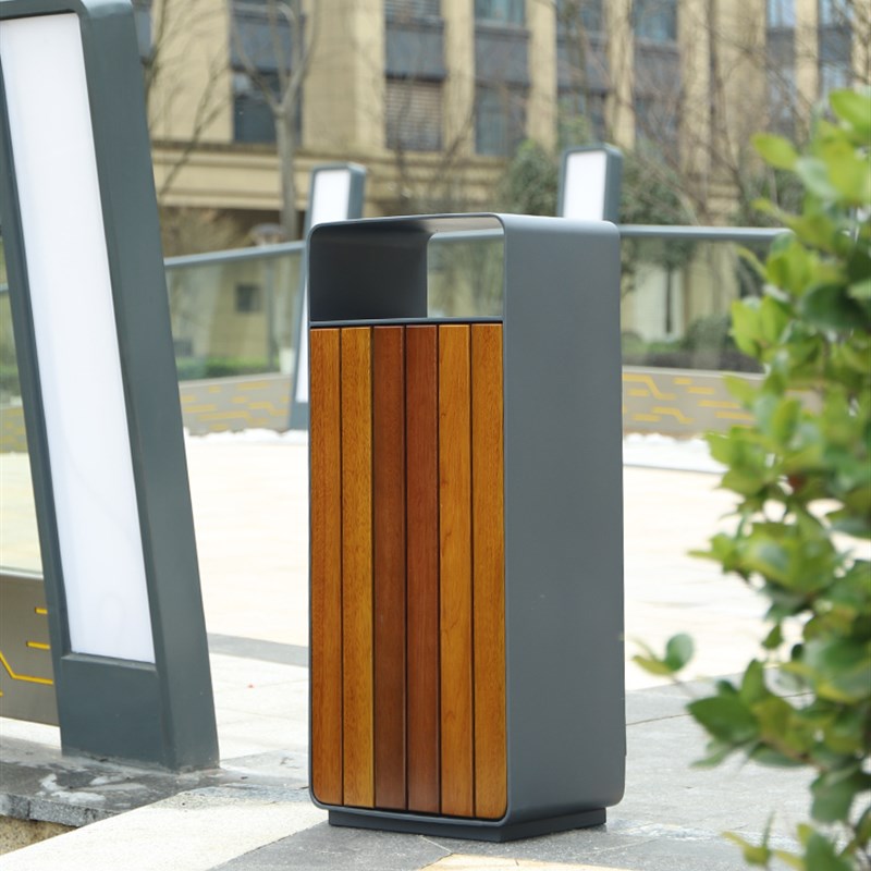 Thùng rác thép phun sơn tĩnh điện day 4mm Vietbin