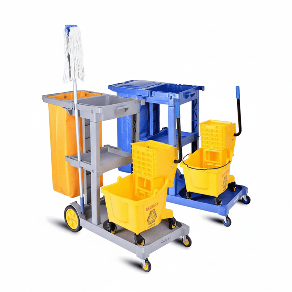 Xe đẩy nhựa đựng dụng cụ vệ sinh đa năng VB – TA 05