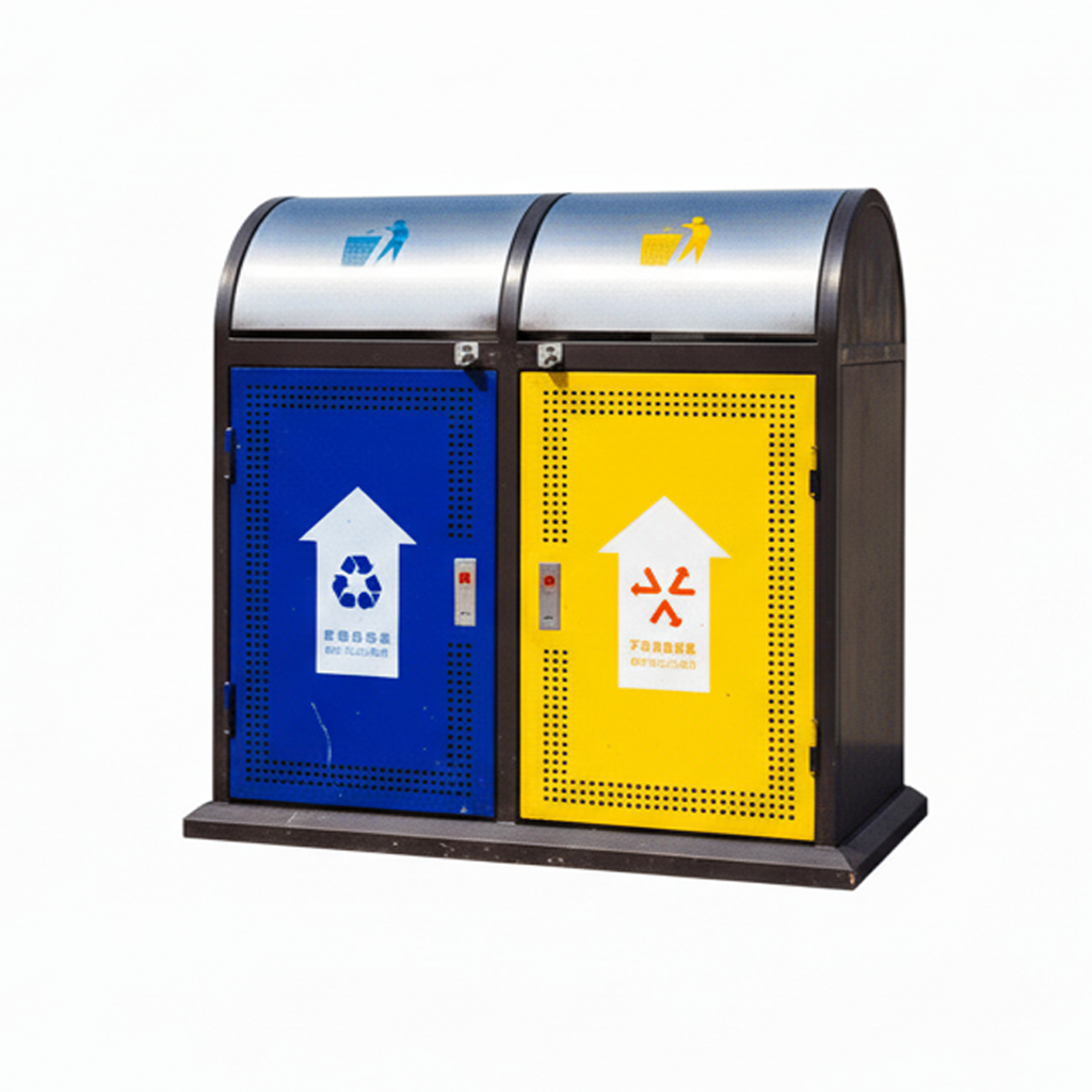 Thùng rác công cộng có 2 ngăn để ngoài trời Vietbin A37-Q