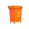Thùng rác nhựa Vietbin có bánh xe dung tích 60 lít, chất liệu HDPE màu cam