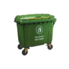 Thùng rác nhựa 660 lít HDPE size lớn, thùng rác nhựa 4 bánh xe nắp kín