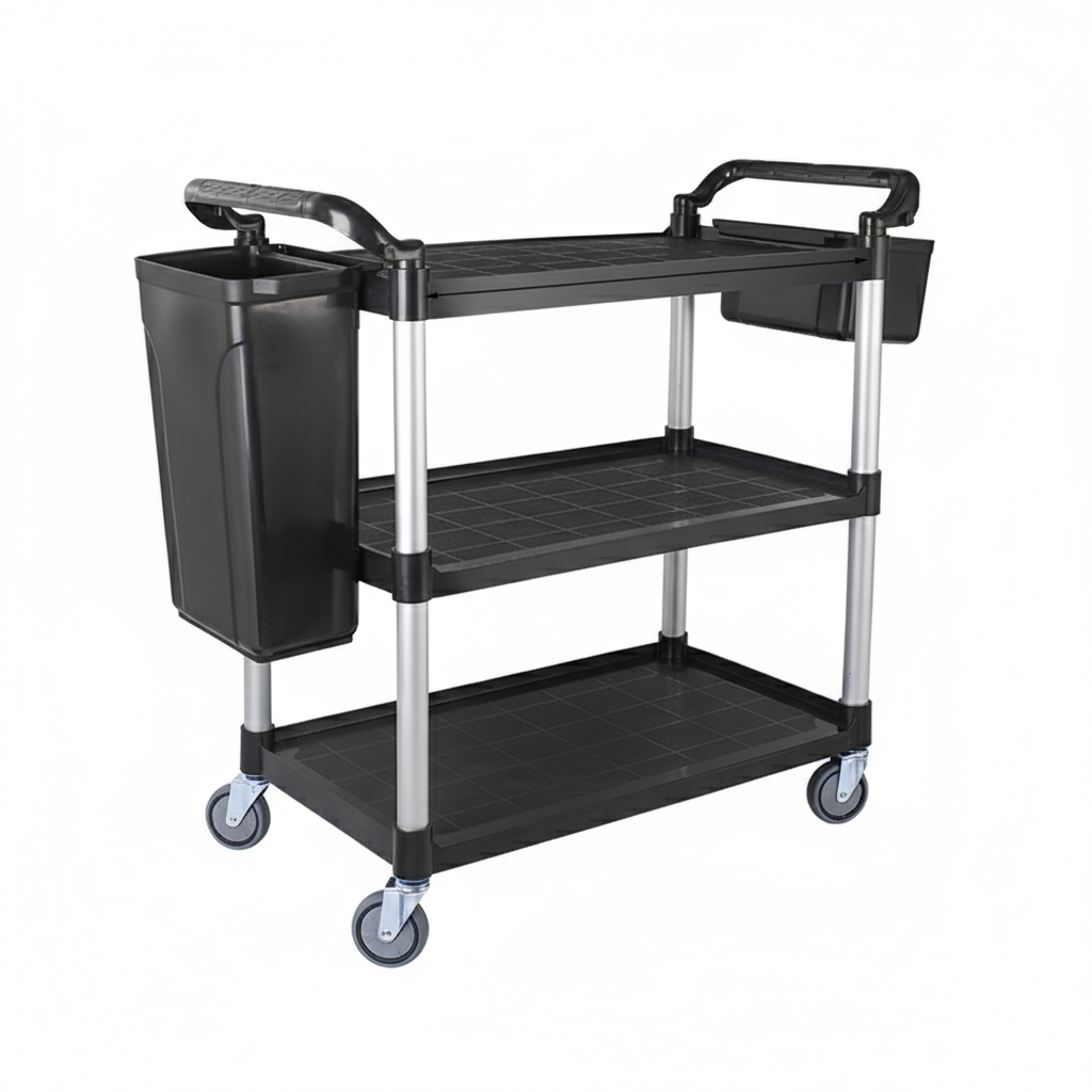 Xe đẩy dọn thức ăn 3 tầng bằng nhựa VB-TA04B