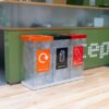 Thùng rác công cộng 2 ngăn, 3 ngăn bằng mica. Dùng phân loại rác thải Vietbin VB-MICA